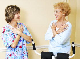 elderly woman having an speech therapy