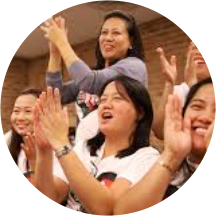 group of ladies clapping thier hands